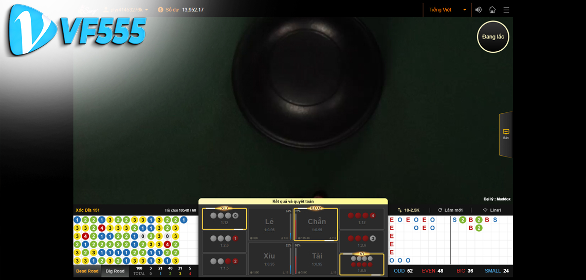 Game Chẵn Lẻ VF555